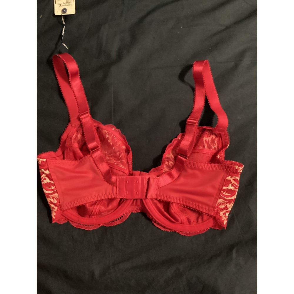 Fantasie Emmaline Side Support Bra Cerise Red Floral Lace 30G UK 30I US FL102701 - Picture 2 of 5